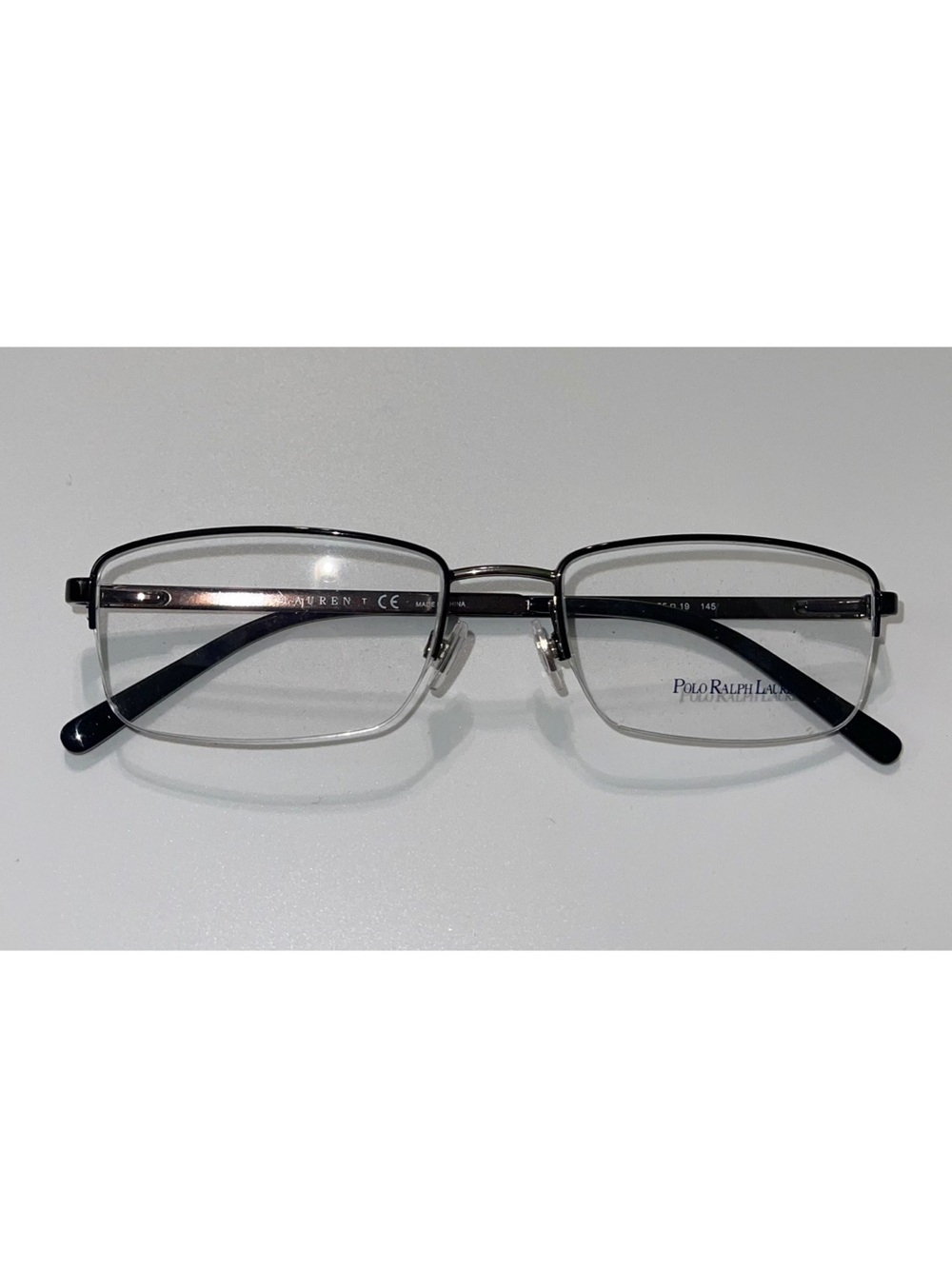 NWOT Polo Ralph Lauren Black and Silver Men's Eyeglass Frames 1159 9265